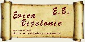 Evica Bijelonić vizit kartica